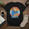 AWWW Sloth Hug T-Shirt featuring a person hugging a sloth with a retro sunset background