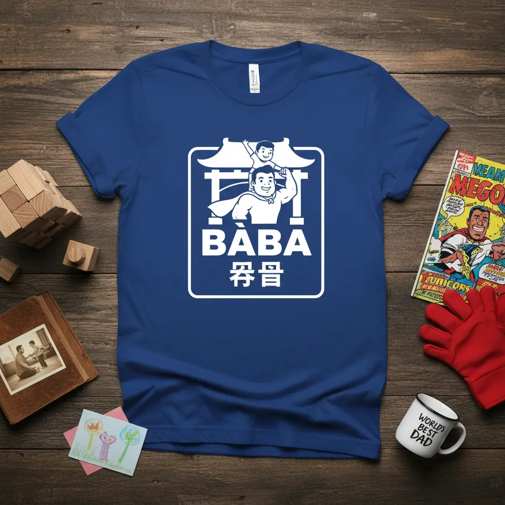 Baba 爷爷 Chinese Grandpa T-Shirt Gift for Fathers
