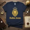 Baba Joon Lion King T-Shirt with a golden lion wearing a crown