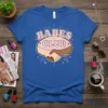 Babes Club t-shirt with text "BABES CLUB" and two hands shaking, symbolizing unity and friendship