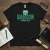 Black t-shirt featuring "BABSON FOUNDED 1919" in green text with a green bear mascot head above it