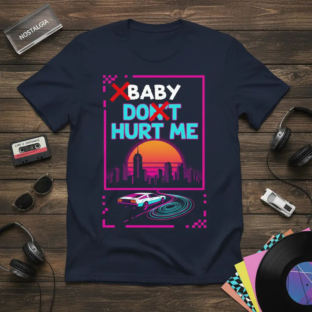 Baby Don’t Hurt Me 80s Retro Synthwave T-Shirt Gift