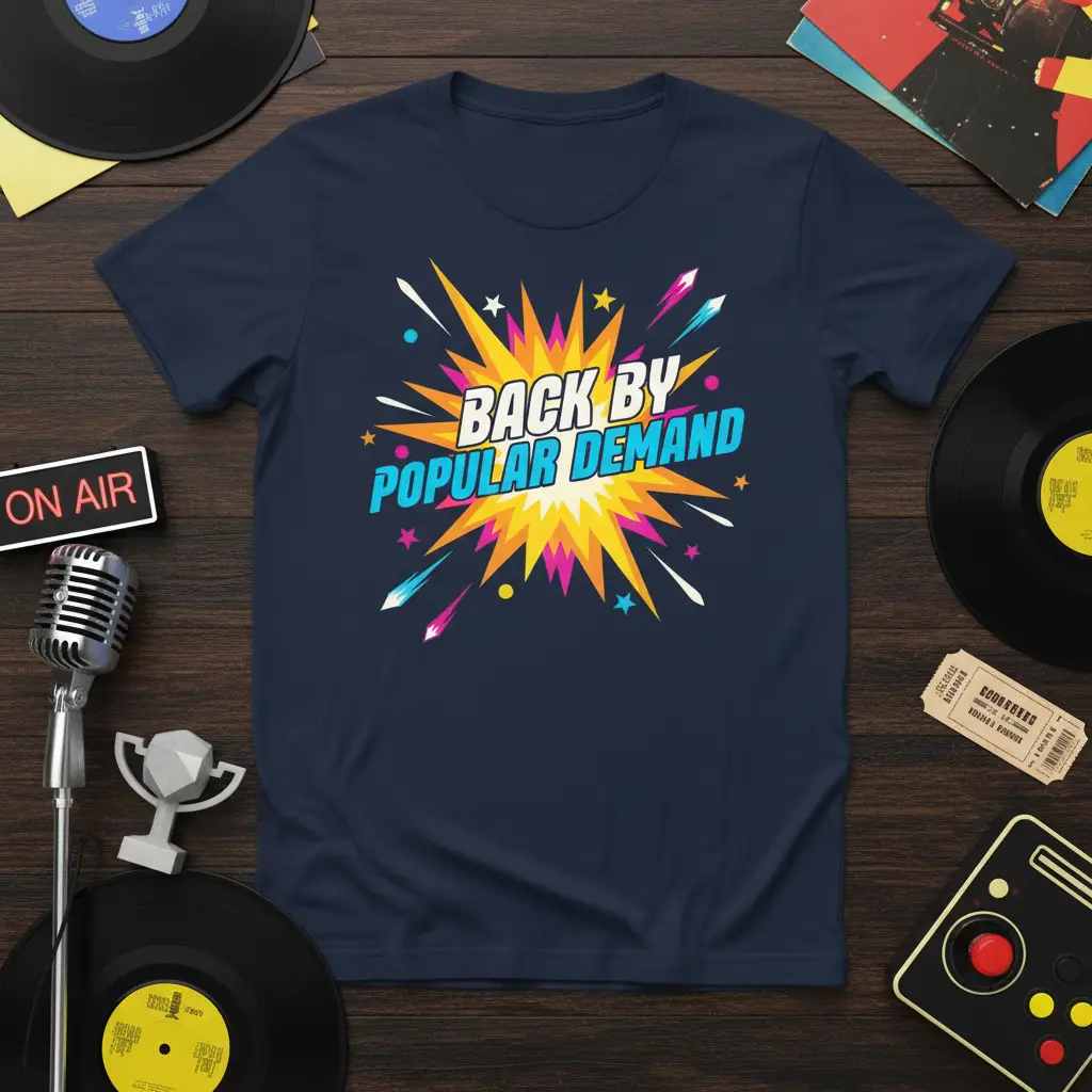 Back by Popular Demand Retro Revival T-shirt|49 Characters