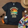 Bahamas Sand Sea Sun Vacation 2026 t-shirt with sunset beach graphic
