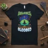 Balance Bloomed t-shirt with yoga meditation pose in lotus flower and galaxy graphic