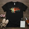Ballet dancers in motion with text BALLET MOVEMENT DYNAMIC FLOW on a black t-shirt