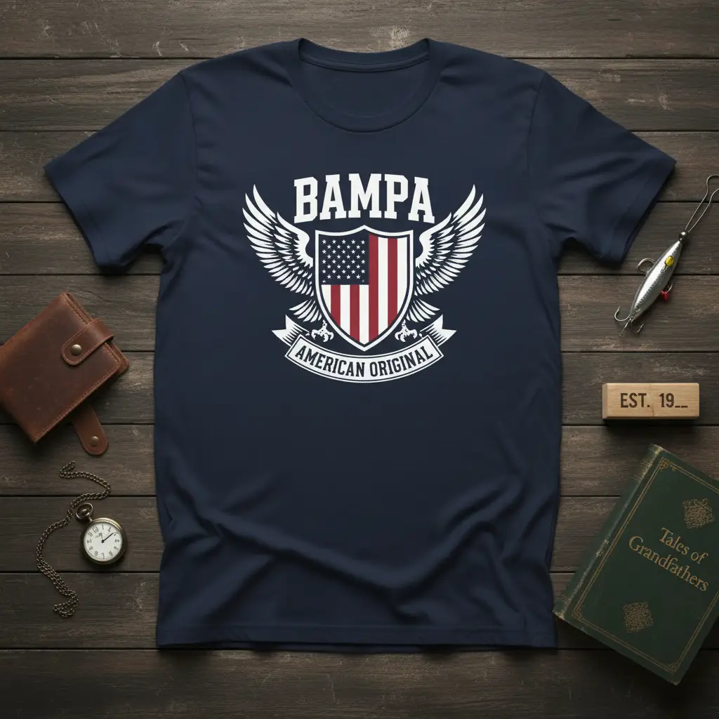 Bampa American Original T-Shirt Patriotic Pride Gift