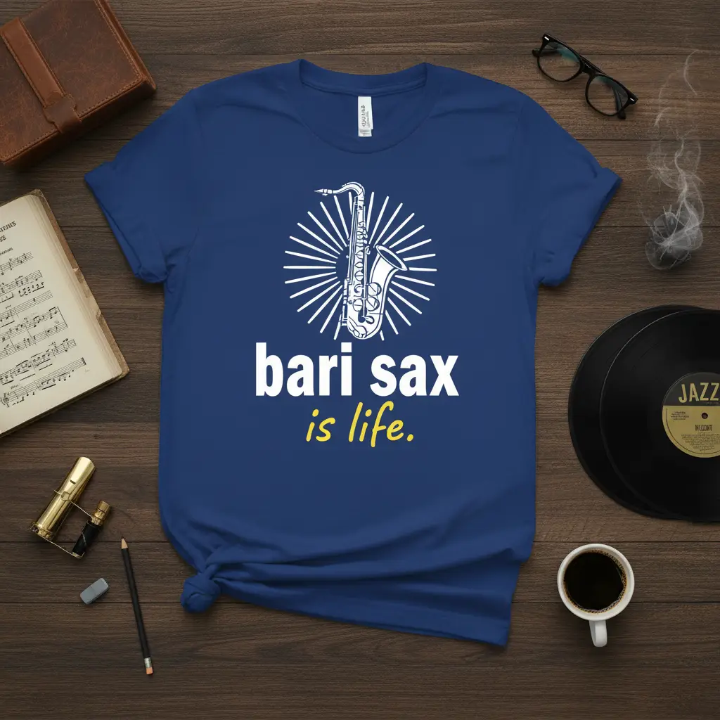 Bari Sax Is Life Saxophone Player T-Shirt Gift