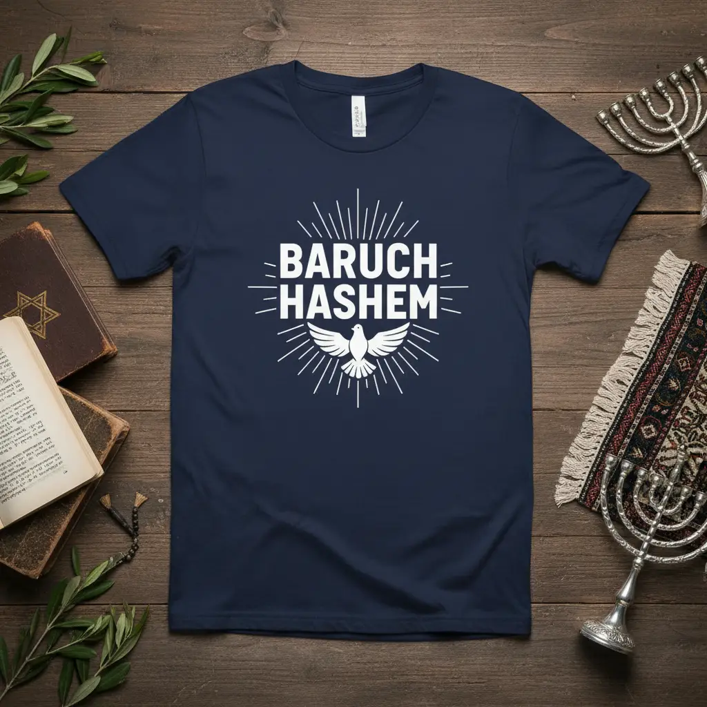 Baruch Hashem Jewish Pride T-Shirt Religious Faith Gift