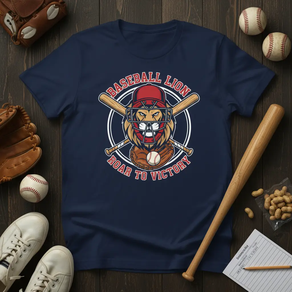 Baseball Lion Roar to Victory T-Shirt Sports Fan Gift