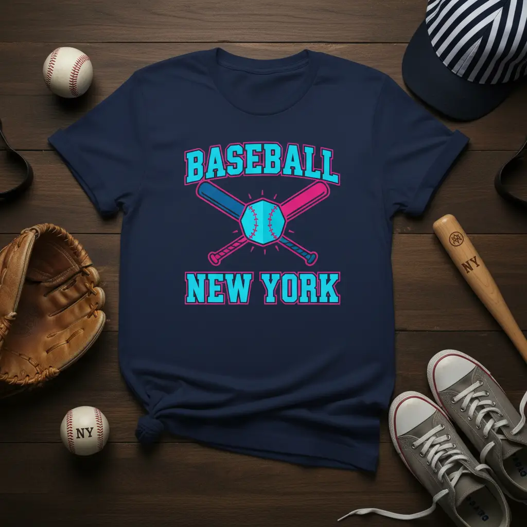 Baseball New York Graphic T-Shirt Nyc Sports Fan Gift