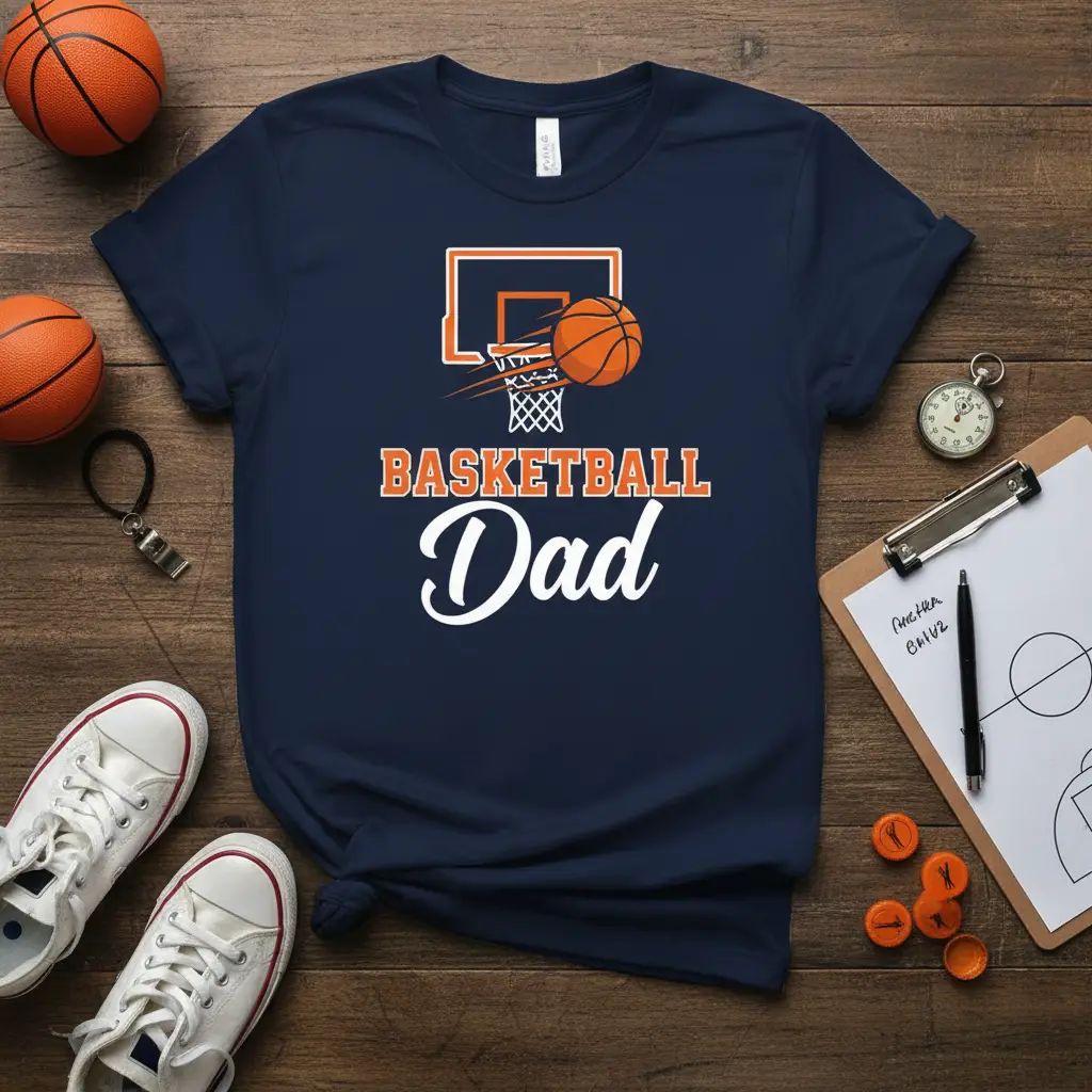 Basketball Dad T-Shirt Gift for Sports Fans