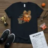 Basketball with leopard print bow and dripping effect near a hoop, primary keyword Basketball Leopard Bow Dripping