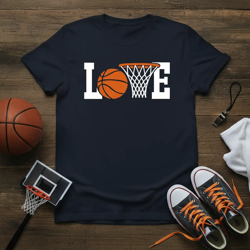 Basketball Love T-Shirt Perfect Gift for Fans