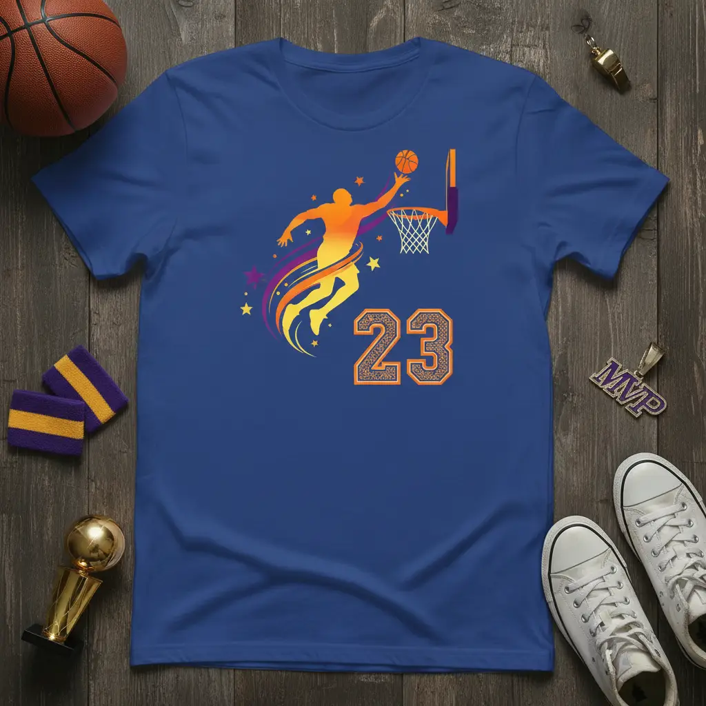 Basketball Player 23 Dunk T-Shirt Sports Fan Gift