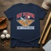 Navy blue t-shirt with "Bat Flippin' Bat Flippin Crazy" text and baseball graphic
