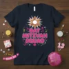 Bat Mitzvah Squad text in pink bubble letters with a gold Star of David above, on a navy t-shirt