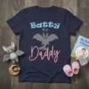 Batty For Daddy t-shirt with cute bats and playful typography, announcing pregnancy for the father