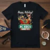 BC HBCU Founded 1870 holiday t-shirt with a reindeer sleigh and graduation caps