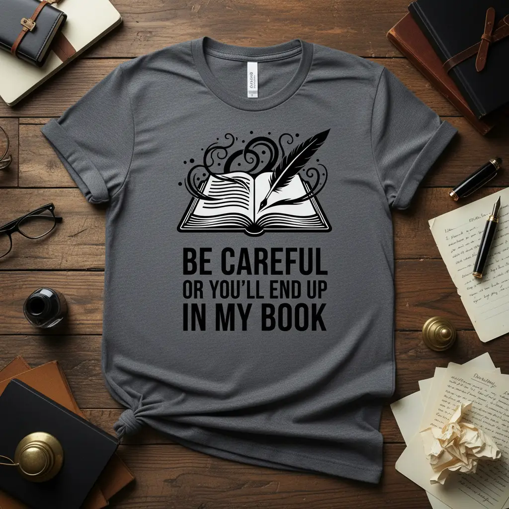 Be Careful or You’ll End Up in My Book T-Shirt