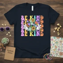 BE KIND BE KIND text design featuring unique typography on quality t-shirt