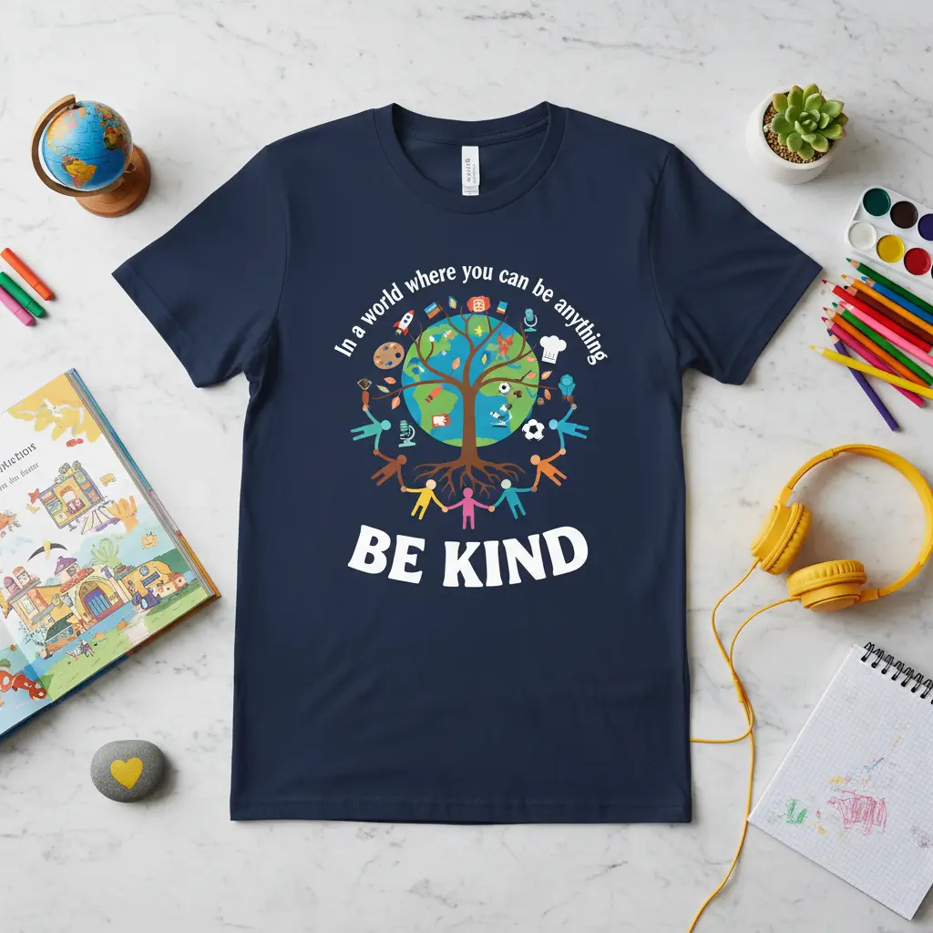 Be Kind T-shirt: in a World Where You Can Be Anything