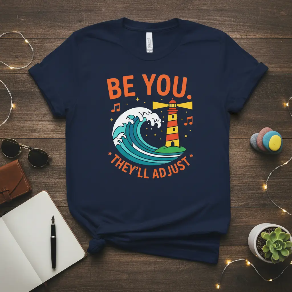 Be You They’ll Adjust Lighthouse Wave T-Shirt Gift