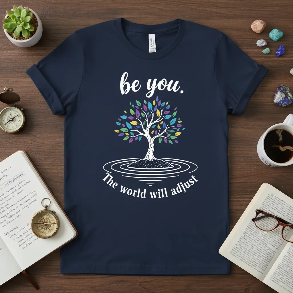 Be You. the World Will Adjust Inspirational Quote T-Shirt