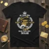 T-shirt with text "BE YOUR OWN DADDY SUGAR MAKE YOUR OWN SUGAR", featuring a treasure chest, key, and waves