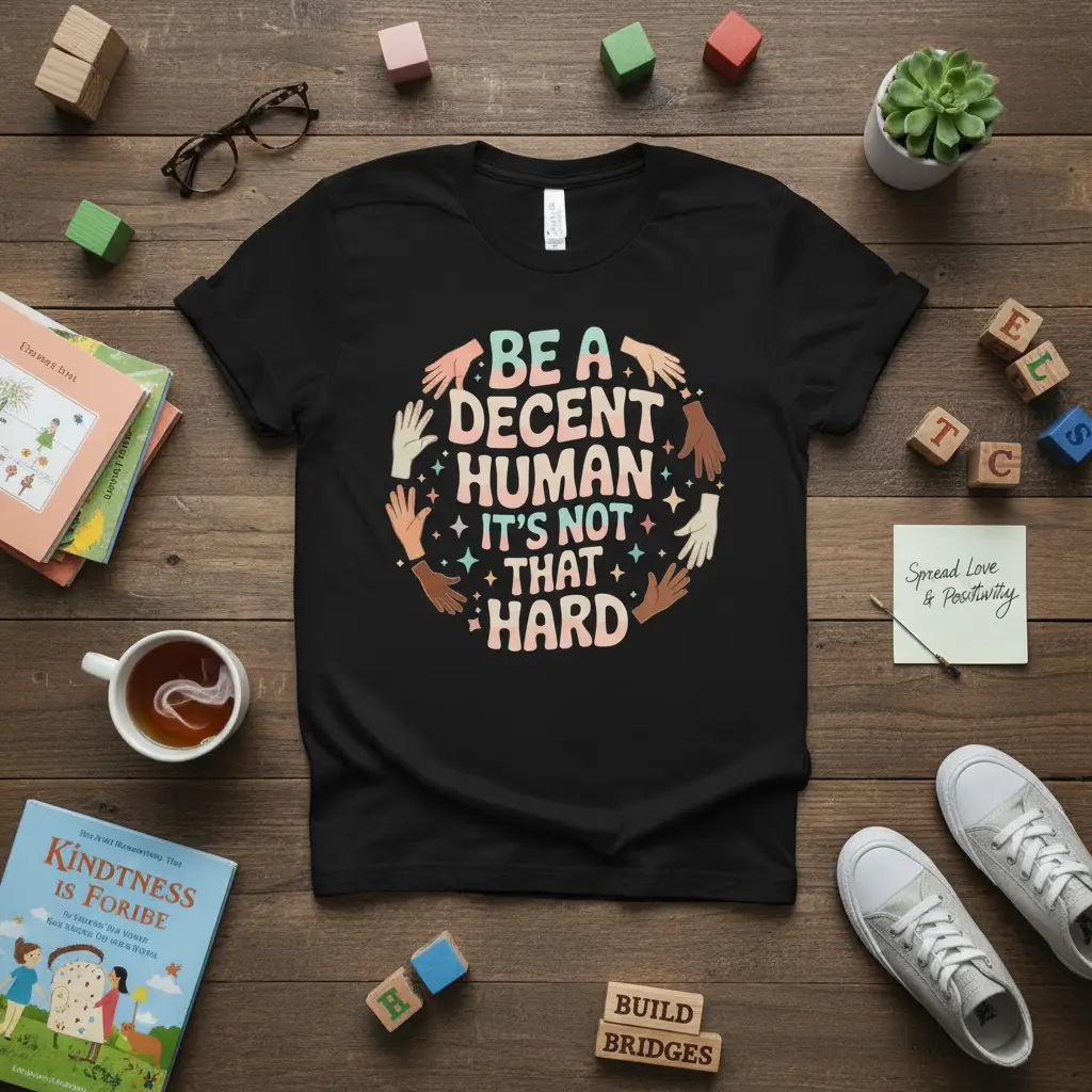 Be a Decent Human It’s Not That Hard T-Shirt Kindness Quote