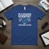 T-shirt design with text "BE A SPEAKING SCIENTIST OR A CONSCIOUS LISTNER" and graphic of two brains exchanging sound waves