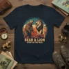 BEAR & LION SPIRIT text design featuring stylish typography on quality t-shirt