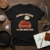 Becoming a Vegetarian Is a Huge Missed Steak funny quote t-shirt with steak graphic and sad vegetables