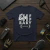 Beef Beef Baby graphic t-shirt with illustration of a flexed bicep and barbell, perfect for gym humor and workout motivation