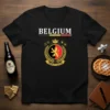 BELGIUM L'UNION FAIT LA FORCE bold graphic design printed on comfortable cotton t-shirt