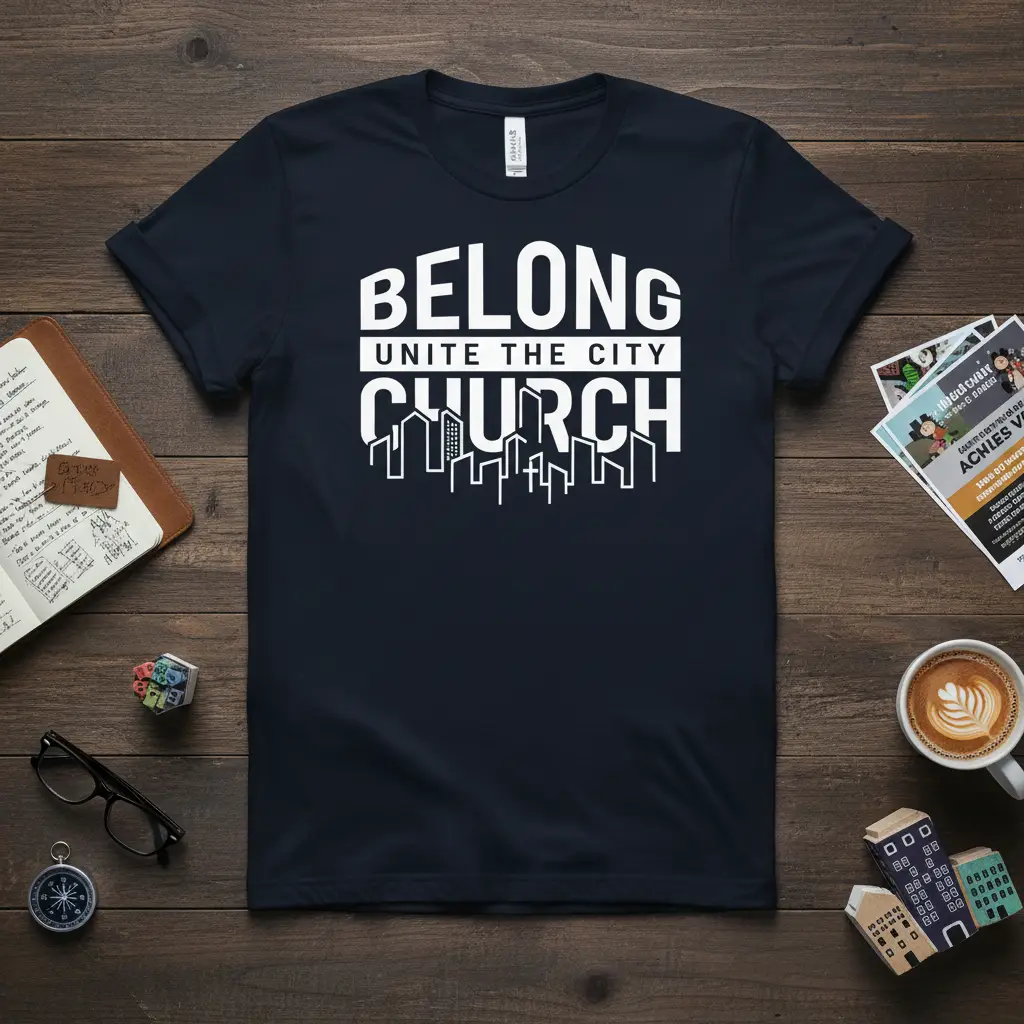 Belong Unite the City Church T-Shirt Faith Community Gift