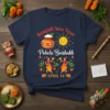 Bengali New Year Pohela Boishakh April 14 t-shirt design with dancing figures, a pot of rice, and a smiling sun
