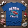 Bermudian Princess t-shirt with a cartoon sea turtle wearing a crown and the Bermuda flag on its shell