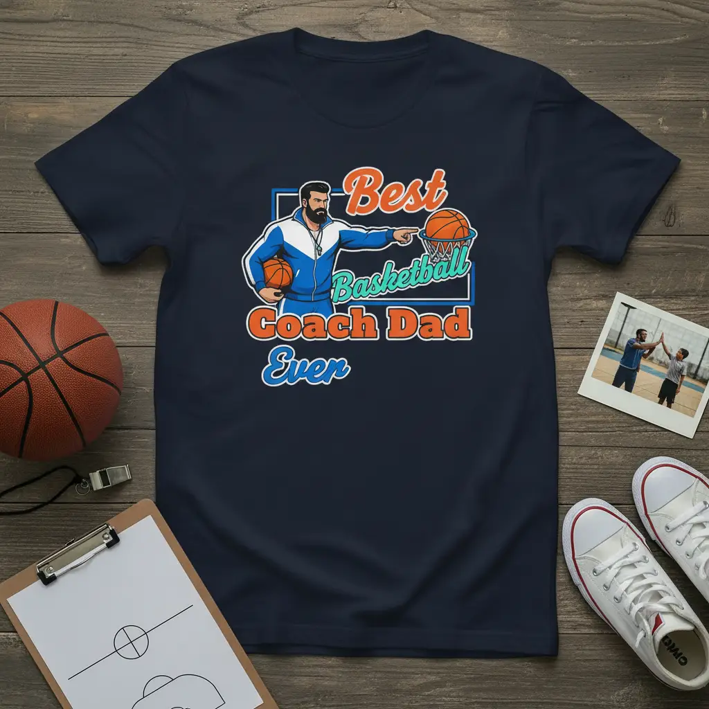 Best Basketball Coach Dad Ever T-Shirt Gift for Dads