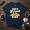 Best Friend Ever fist bump graphic t-shirt design with retro typography