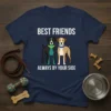 Best Friends Always By Your Side t-shirt featuring two cartoon dogs and white text