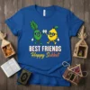 Best Friends Happy Sukkot t-shirt design with a cartoon citron and etrog giving a high-five
