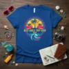 Best Girls Trip Ever 2026 t-shirt with palm trees and waves graphic, colorful circular design