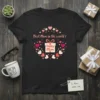 Black t-shirt with "Best Mom in the world ! happy Mom" text and a heart and star graphic design, perfect