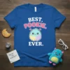 Best Pookie Ever t-shirt with a cute, fluffy, multi-colored monster graphic and playful typography