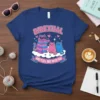 Bibexual And Still Not Into You t-shirt with three cats sitting on clouds, featuring bisexual pride colors and text