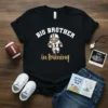 Black t-shirt with "BIG BROTHER in training" text and cartoon football player graphic, number 7 on jersey