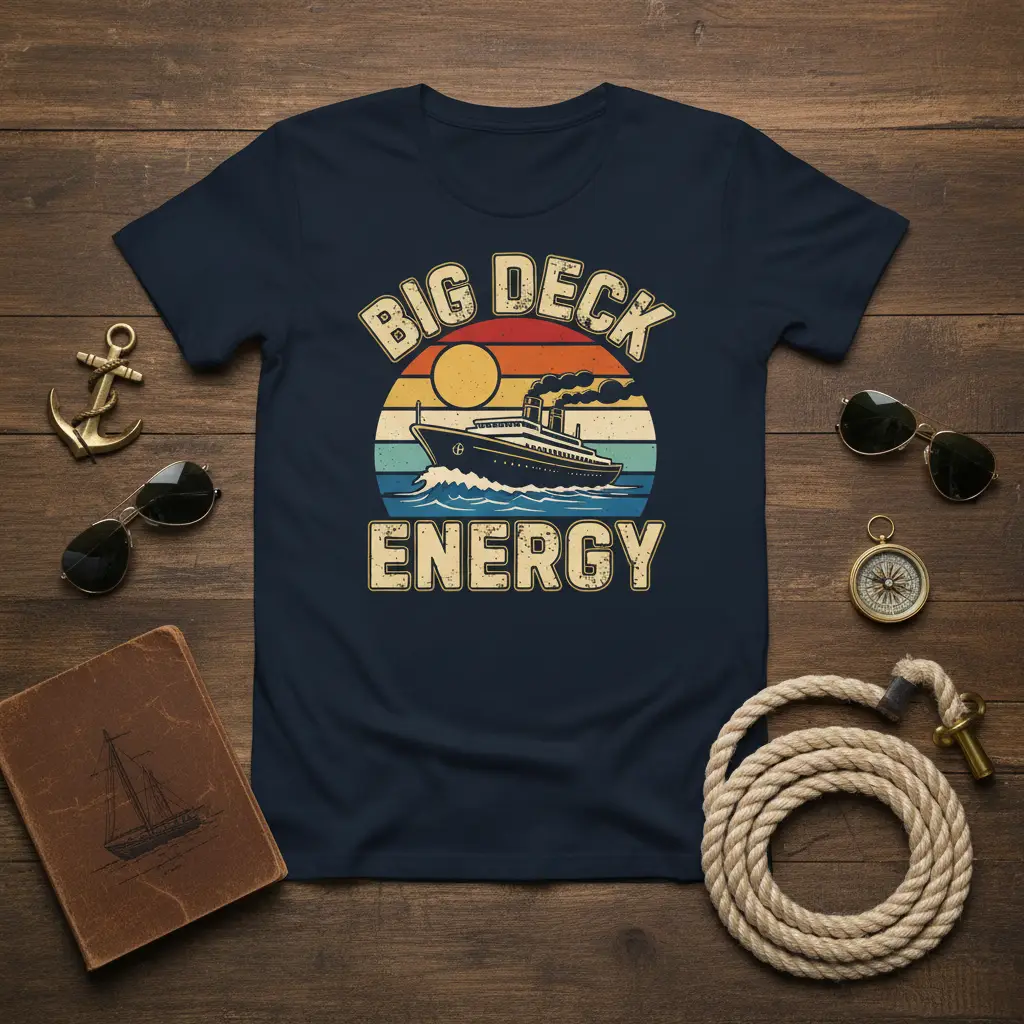 Big Deck Energy Cruise Ship T-Shirt Funny Vacation Gift