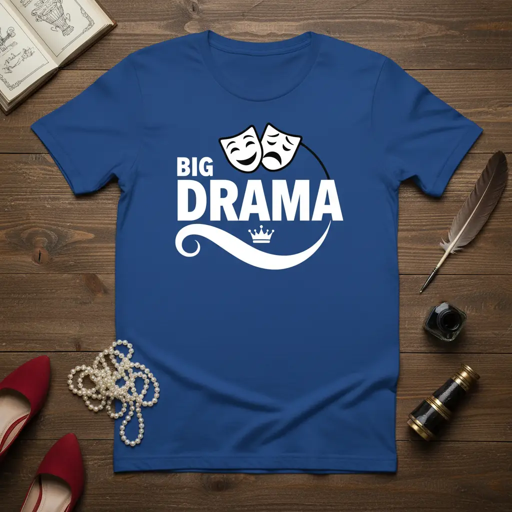 Big Drama Theatre Masks T-Shirt Funny Gift for Drama Lovers