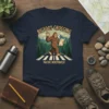BIGFOOT CROSSING PACIFIC NORTHWEST eye-catching graphic design printed on comfortable cotton t-shirt